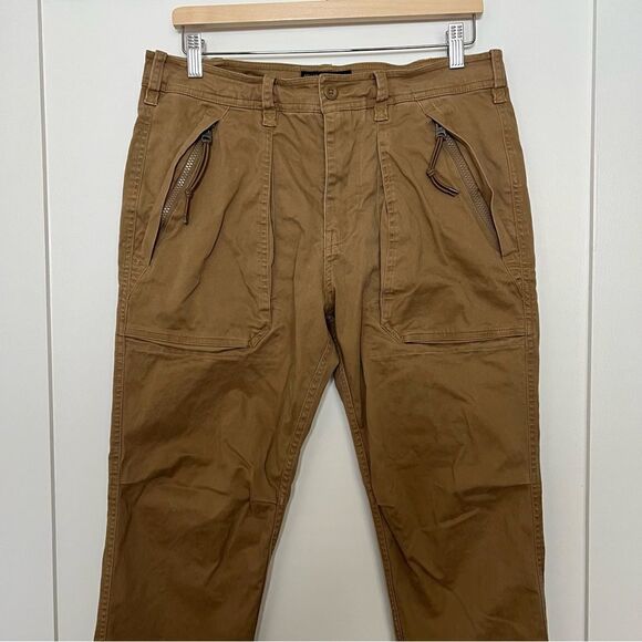 Abercrombie Fitch Pants Mens Tan 31x32 Slim Straight Utility Pockets F(15-01-08) - Picture 2 of 16